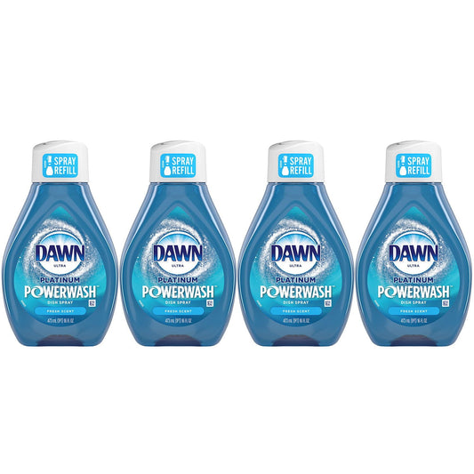 Dawn Platinum Powerwash Dish Soap Spray, Fresh Scent, 4 refills, 64 fl. oz