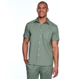 Lands’ End Men's Cotton Linen Button Up
