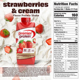 Premier Protein 30g High Protein Shake, Strawberries &amp; Cream 11 fl. oz., 15 pk.