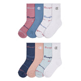 Champion Kids 8-Pack Crew Sock - Red/Blue Pack - L