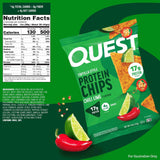 Quest Tortilla Style 10-20g Protein Chip Variety Pack, Salsa Verde and Chili Lime, 14 ct.