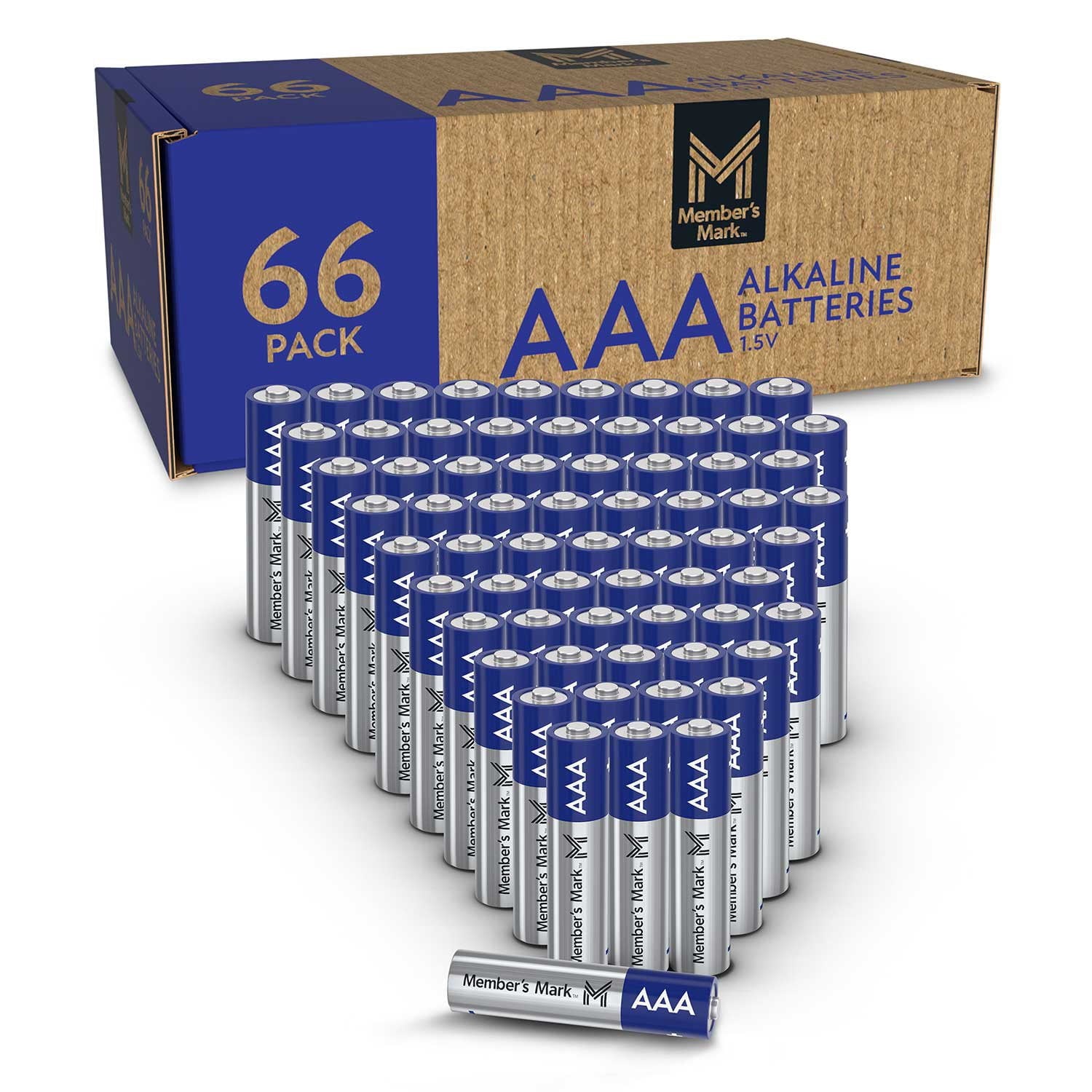 Member's Mark AAA Alkaline Batteries, 66-Pack
