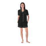 Member's Mark Women's 2-Piece Notch Collar Pajama Set - Black - XXL