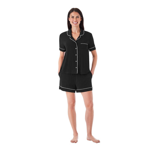 Member's Mark Women's 2-Piece Notch Collar Pajama Set - Black - XXL