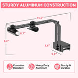 hygger Universal Aquarium Light Riser - Adjustable Aluminum Mounting Bracket