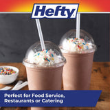 Hefty Giant Translucent Wrapped Plastic Straws, 10.25", 2, 400 ct.