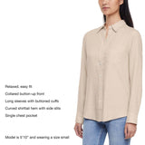 Gap Women's Linen Blend Button-Down Shirt - Red - XXL