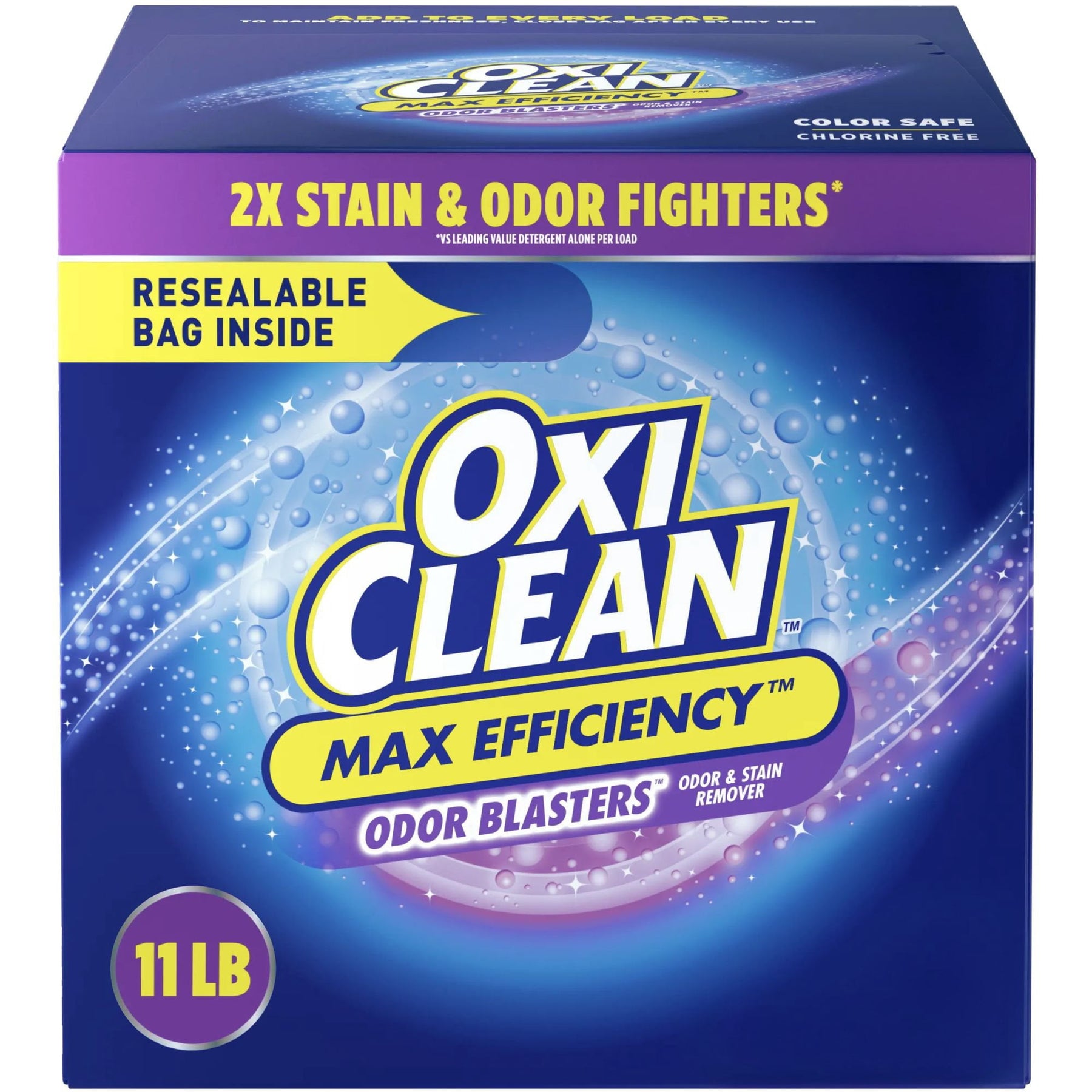 OxiClean Max Efficiency Odor Blasters Laundry Stain Remover Powder, 11 lb