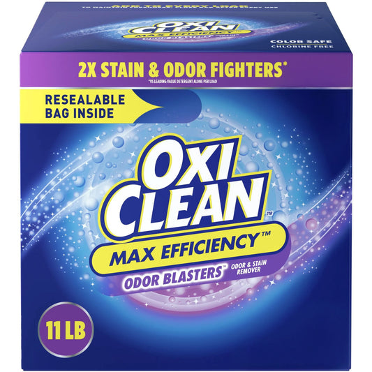 OxiClean Max Efficiency Odor Blasters Laundry Stain Remover Powder, 11 lb