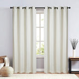 Sun Shield Chalmer Linen Blend 100% Blackout Panel Curtains (Pair) 7' to 9' Options