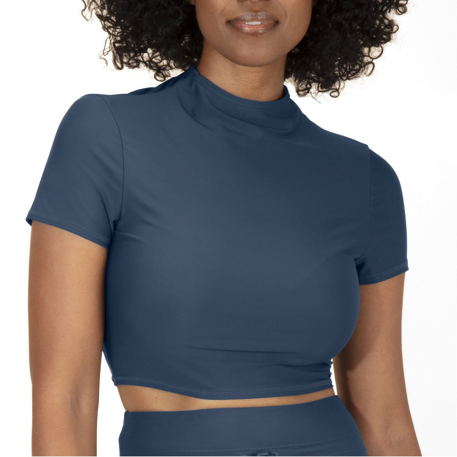 Outdoor Voices Cropped Short Sleeve Rashguard - Black - XXL