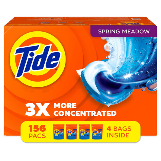 Tide PODS Laundry Detergent Pacs, Spring Meadow – 156 Count