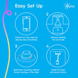 GE Cync reveal® Smart LED Recessed Downlight, Color Changing WiFi Light, Matter Compatible, Works with Alexa and Google Home, 6in