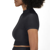 Outdoor Voices Cropped Short Sleeve Rashguard - Black - XXL