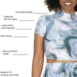 Outdoor Voices Cropped Short Sleeve Rashguard - Black - XXL