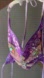 🦋 Purple Sequin Butterfly Halter Crop Top One Size