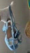 💎 Denim Rhinestone Lace Up Platform Heels EU37 US6.5/7