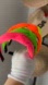 🌈 4-Piece Neon Knotted Headband Set | Hot Pink, Lime, Orange & Neon Yellow | Bou