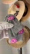 🖤😊 Gingham Bow Headband Purple Smiley Faces Cute Preppy Coquette NWT