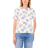 Vince Camuto Women's Short Sleeve Sweater - Blue - XXL