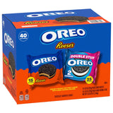 OREO REESE'S Peanut Buttery Creme &amp; OREO Double Stuf Cookies Variety Pack, 1.02 oz., 40 pk.