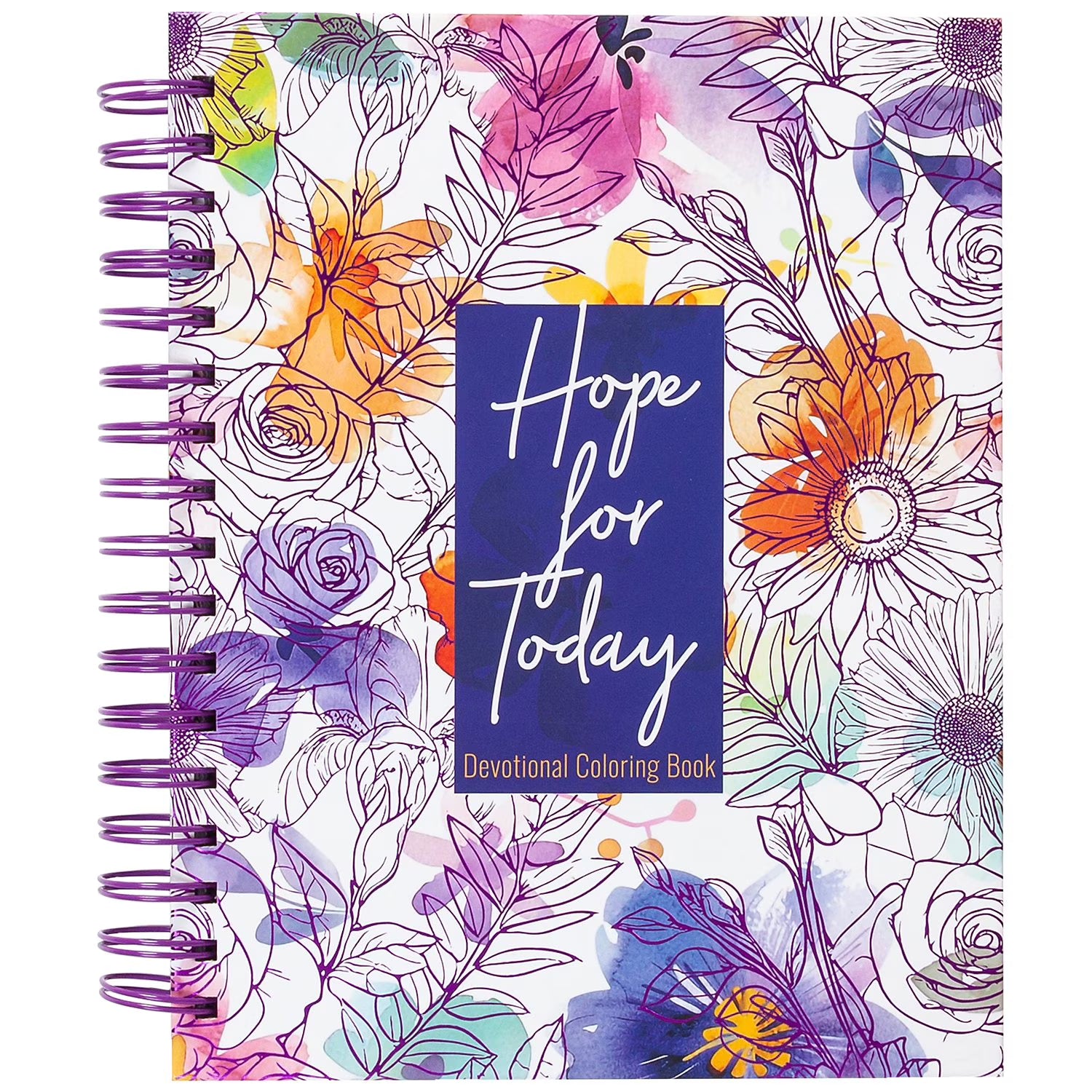 Hope for Today Devotional Coloring Book, Spiral Bound