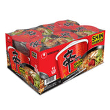 Nongshim Shin Ramyun Spicy Beef Ramen Noodle Soup 4.02 oz - 12 Count