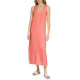 DKNY Women's Linen Maxi Dress - Black - XXL