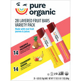 Pure Organic Layered Fruit Bars, Snack Variety Pack, 0.63 oz., 28 pk.