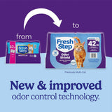Fresh Step Odor Shield Multi Cat Clumping Litter, Febreze Fresh Scent, 42 lb
