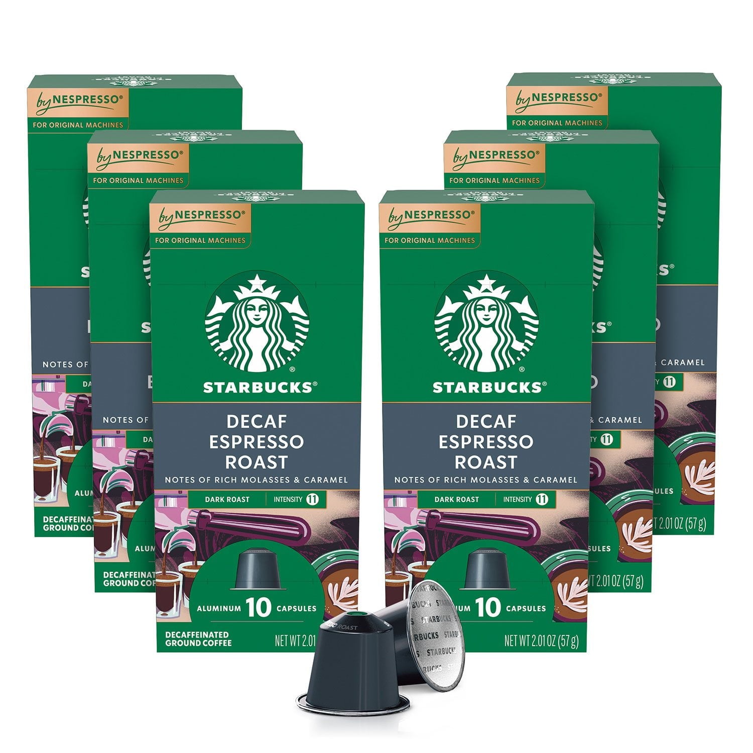 Starbucks by Nespresso Decaf Espresso Coffee Pods, Dark Roast, 60 ct.