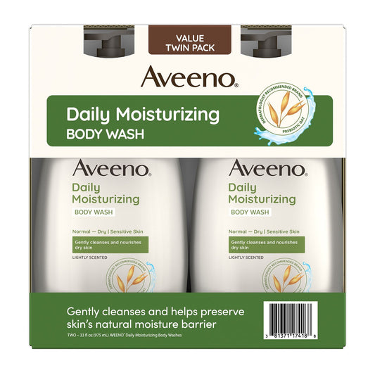 Aveeno Daily Moisturizing Body Wash – 33 fl oz, 2 Pack