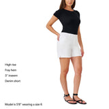 Seven7 Women's Denim Weekend Short - White