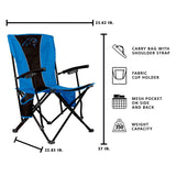 Logo Brands Carolina Panthers Hard Arm Chair