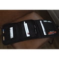 XXL Black Nylon Tri-Fold Bible Cover with Bible Study Organizer, Velcro Closure