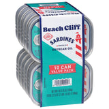 Beach Cliff Sardines in Soybean Oil 3.75 oz., 10 ct.