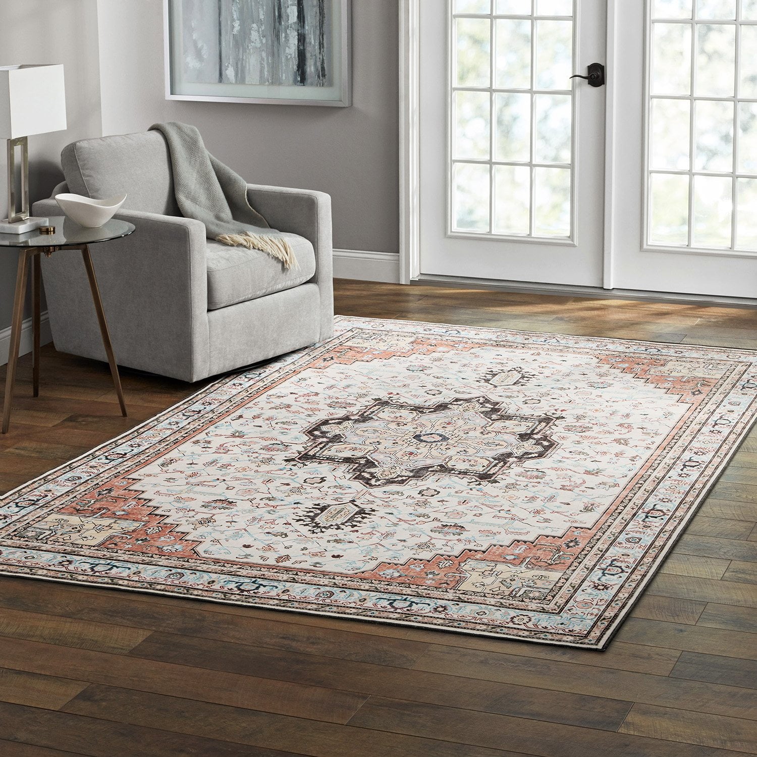 Member's Mark Everwash Washable Accent Rug, 2'x 3'7" - Rust Traditional