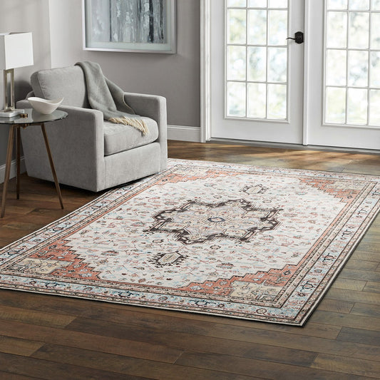 Member's Mark Everwash Washable Accent Rug, 2'x 3'7" - Rust Traditional