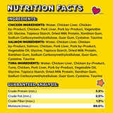 Temptations Lickable Puree Adult Variety Chicken, Salmon, and Tuna Cat Treats, 32 ct. 0.4 oz. Pouches