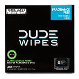 DUDE WIPES XL Fragrance Free Flushable Wet Wipes | 8 Packs of 50 (400 Total)
