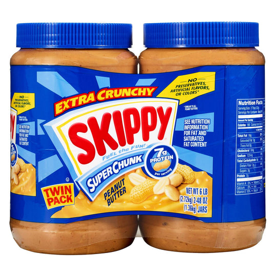 Skippy Super Chunk Peanut Butter - 48 oz - 2 Pack