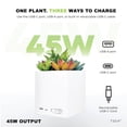 Tech Squared Power Bloom Charging Decorative Plant with Built-in retractable USB-C cable