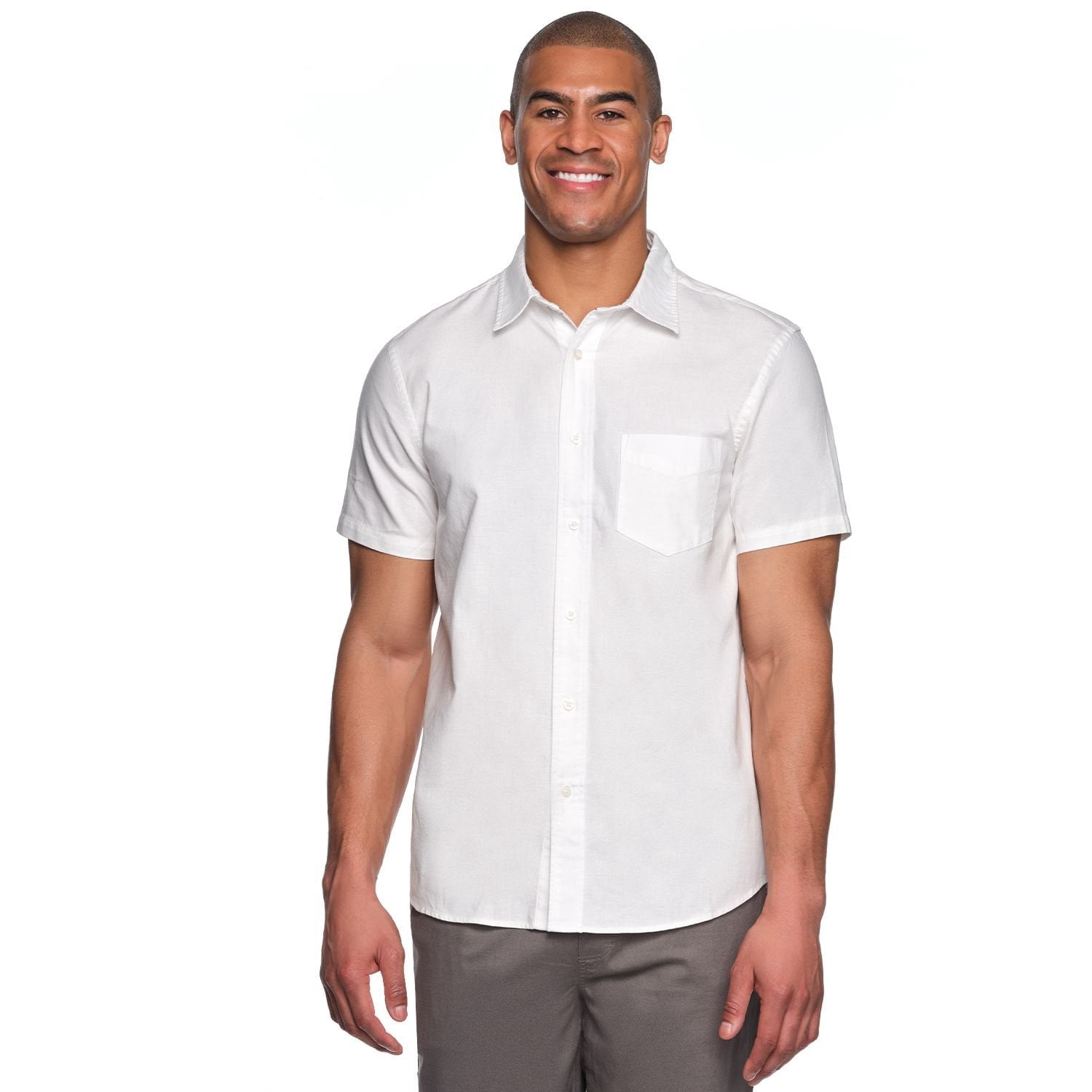 Lands’ End Men's Cotton Linen Button Up - Navy - XXL