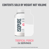 Isopure 20g Clear Protein Powder, Tropical Punch, 1.43 lbs.
