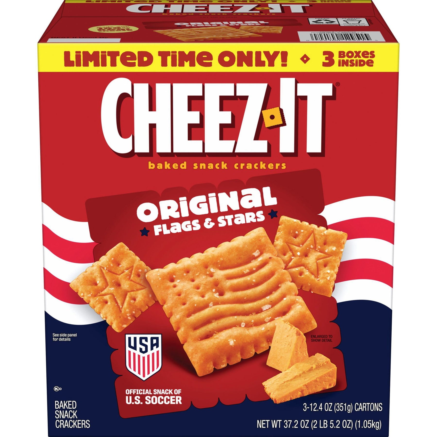 Cheez-It Flags &amp; Stars Original Baked Snack Crackers, 12.4 oz., 3 pk.