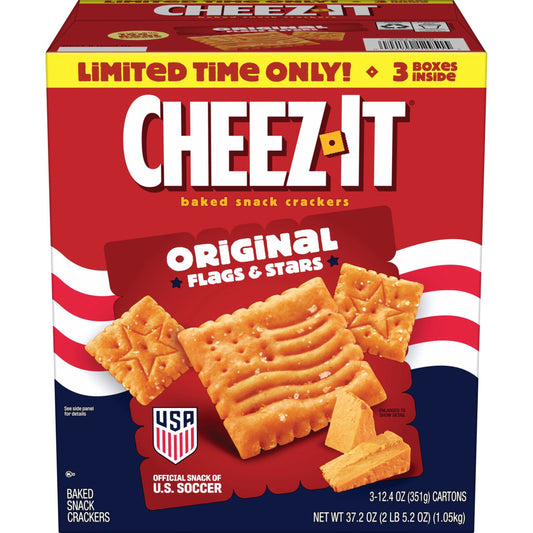 Cheez-It Flags &amp; Stars Original Baked Snack Crackers, 12.4 oz., 3 pk.