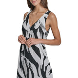 DKNY Women's Linen Maxi Dress - Black - XXL