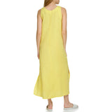DKNY Women's Linen Maxi Dress - Black - XXL