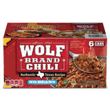 Wolf Brand "No Bean" Chili 15oz. - 6 Pack.