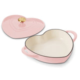 Tramontina 3-Quart Heart Shape Enameled Cast Iron Dutch Oven (Shallow, Oven Safe)